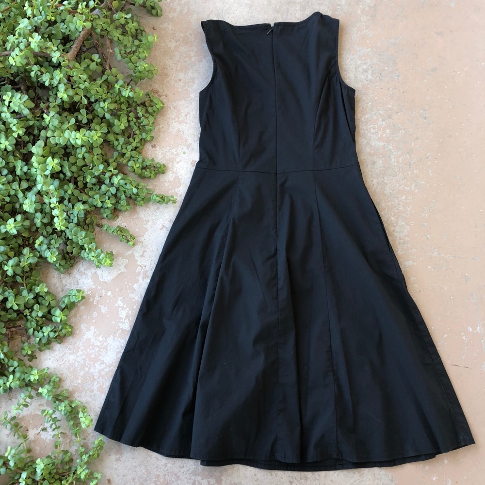 eShakti Martini Cocktail Fit & Flare Dress, Black - Picture 2 of 4